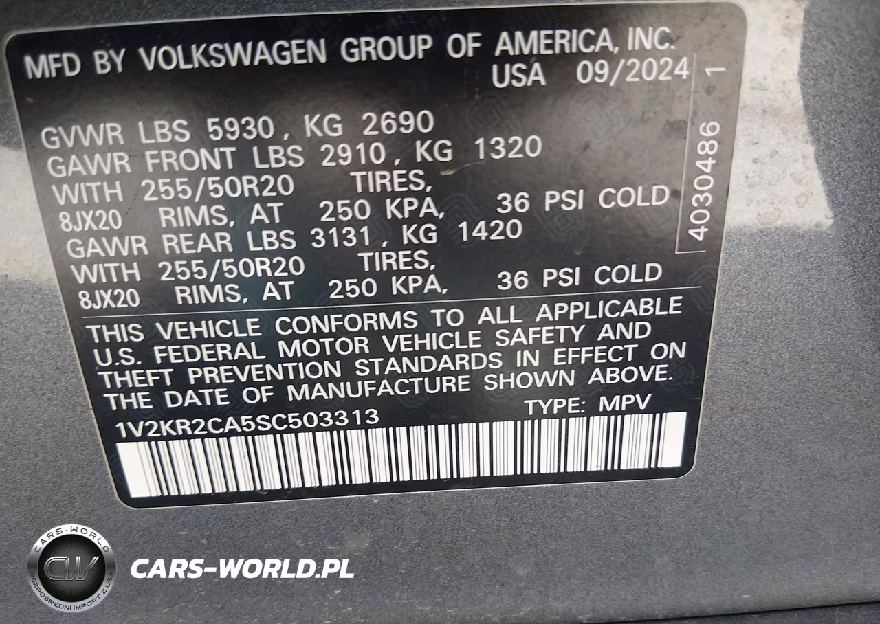 2025 Volkswagen Atlas 2.0T Se W-Technology VIN:1V2KR2CA5SC503313 - 9