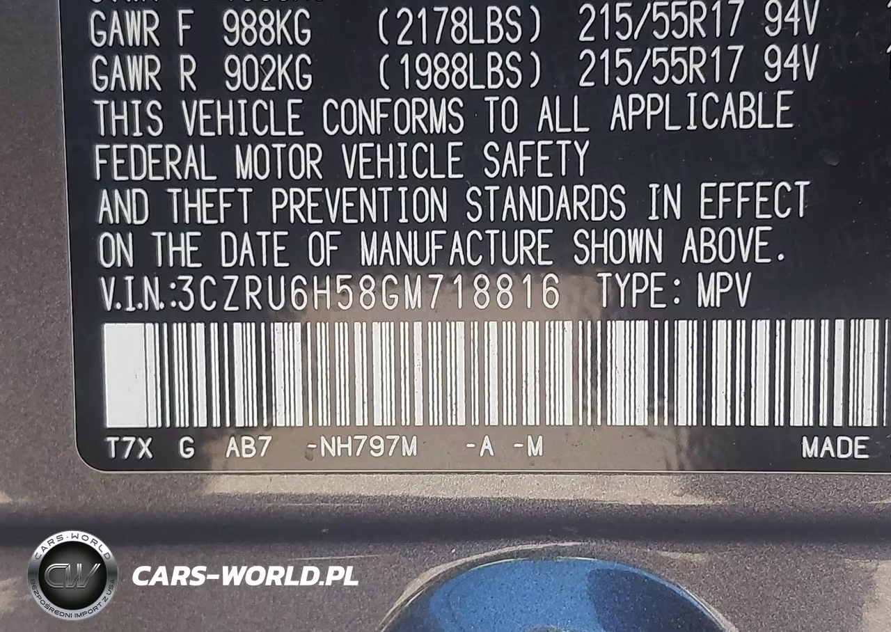 2016 Honda Hr-V Ex VIN:3CZRU6H58GM718816 - 9