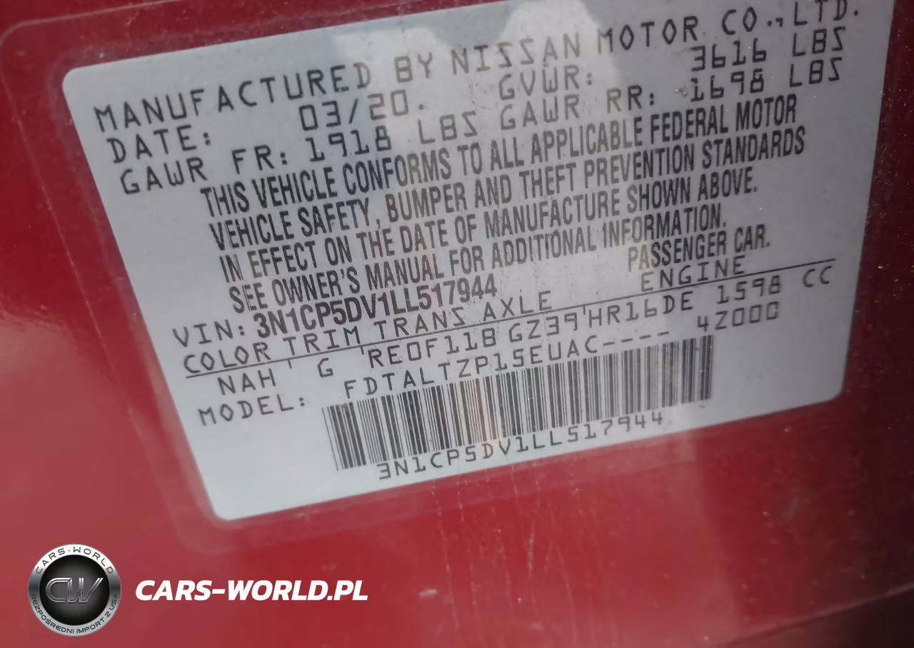 2020 Nissan Kicks Sr Xtronic Cvt VIN:3N1CP5DV1LL517944 - 9