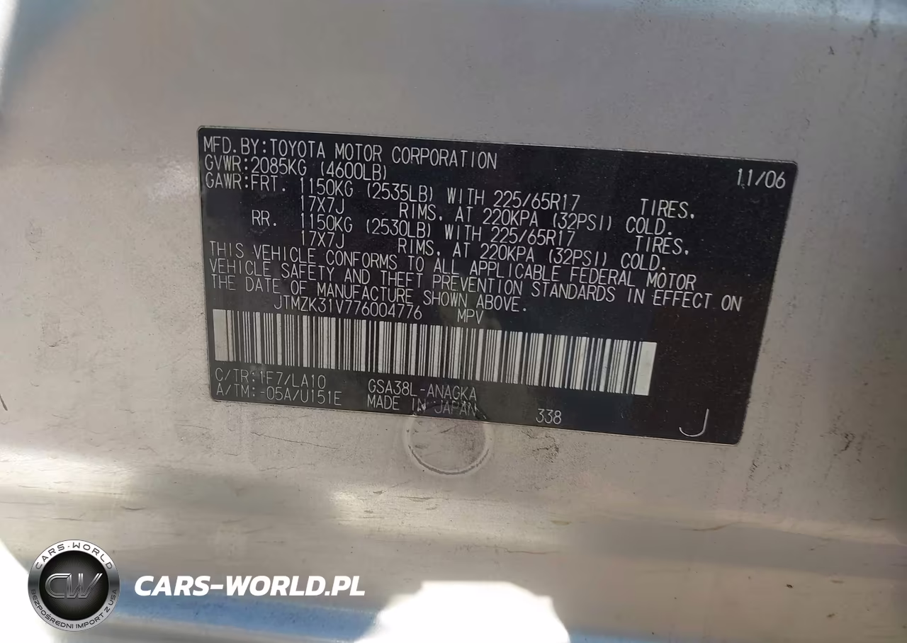 2007 Toyota Rav4 Limited V6 VIN:JTMZK31V776004776 - 9