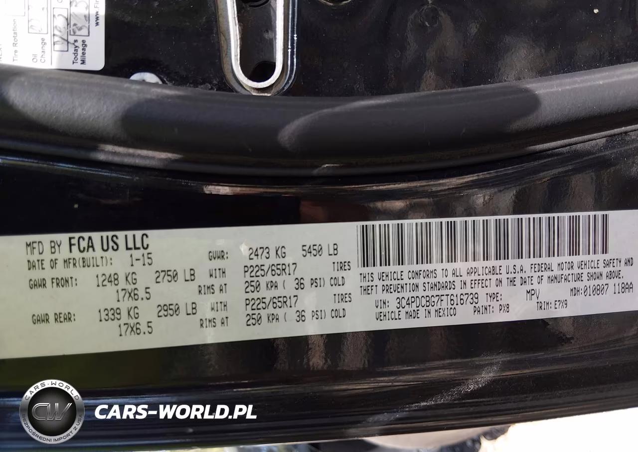 2015 Dodge Journey Sxt VIN:3C4PDCBG7FT616739 - 9