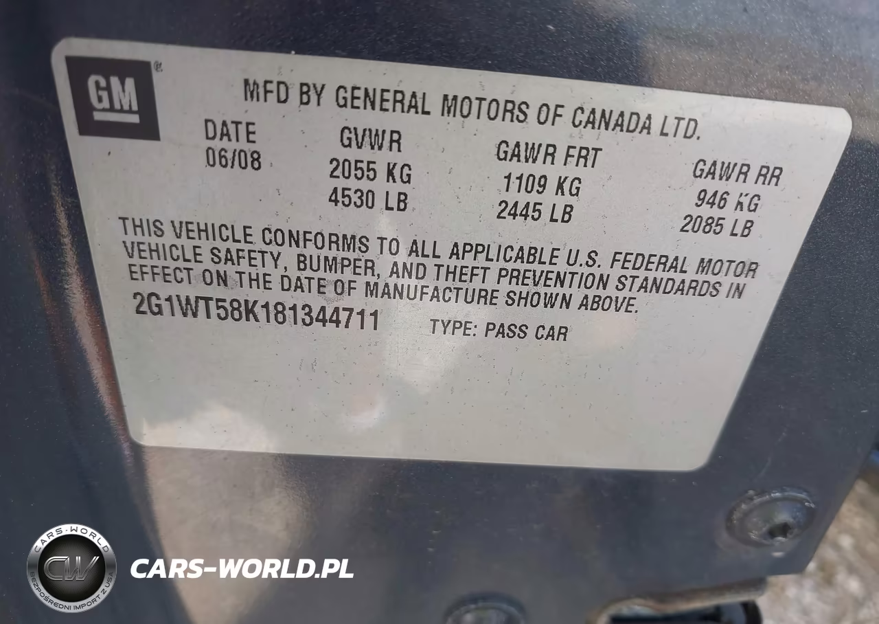 2008 Chevrolet Impala Lt VIN:2G1WT58K181344711 - 9