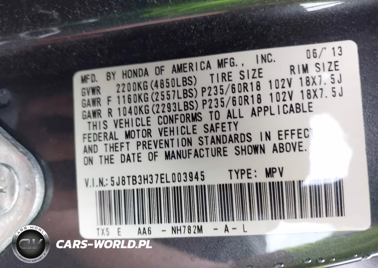 2014 Acura Rdx VIN:5J8TB3H37EL003945 - 9