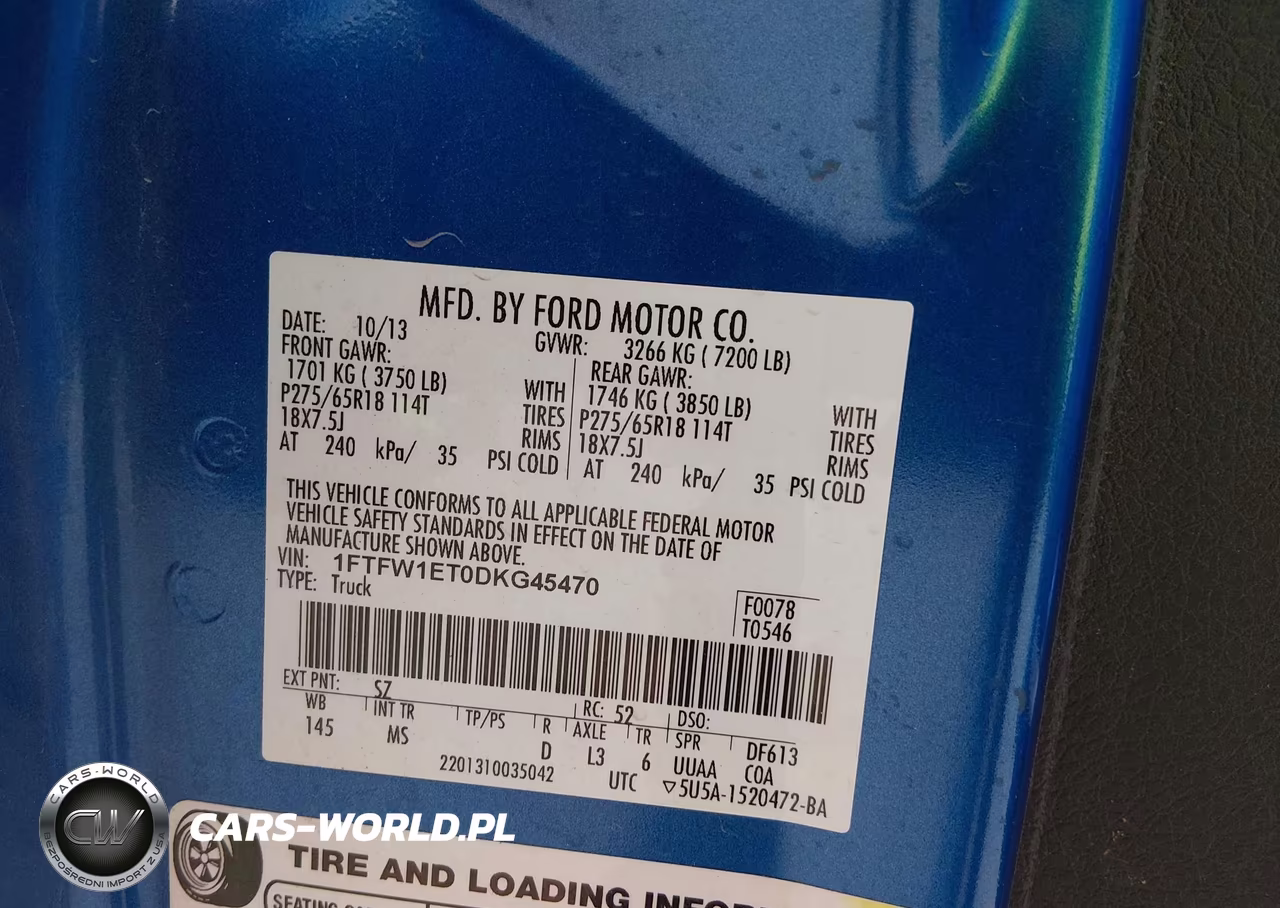 2013 Ford F-150 Xlt VIN:1FTFW1ET0DKG45470 - 9