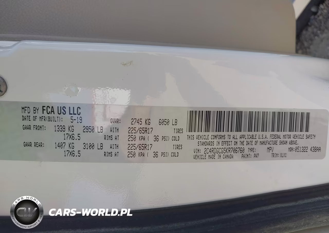 2019 Dodge Grand Caravan Sxt VIN:2C4RDGCG5KR706760 - 9