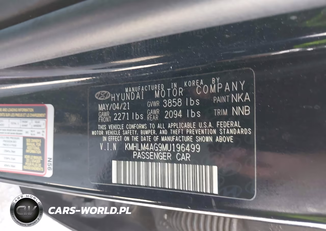 2021 Hyundai Elantra Sel VIN:KMHLM4AG9MU196499 - 9