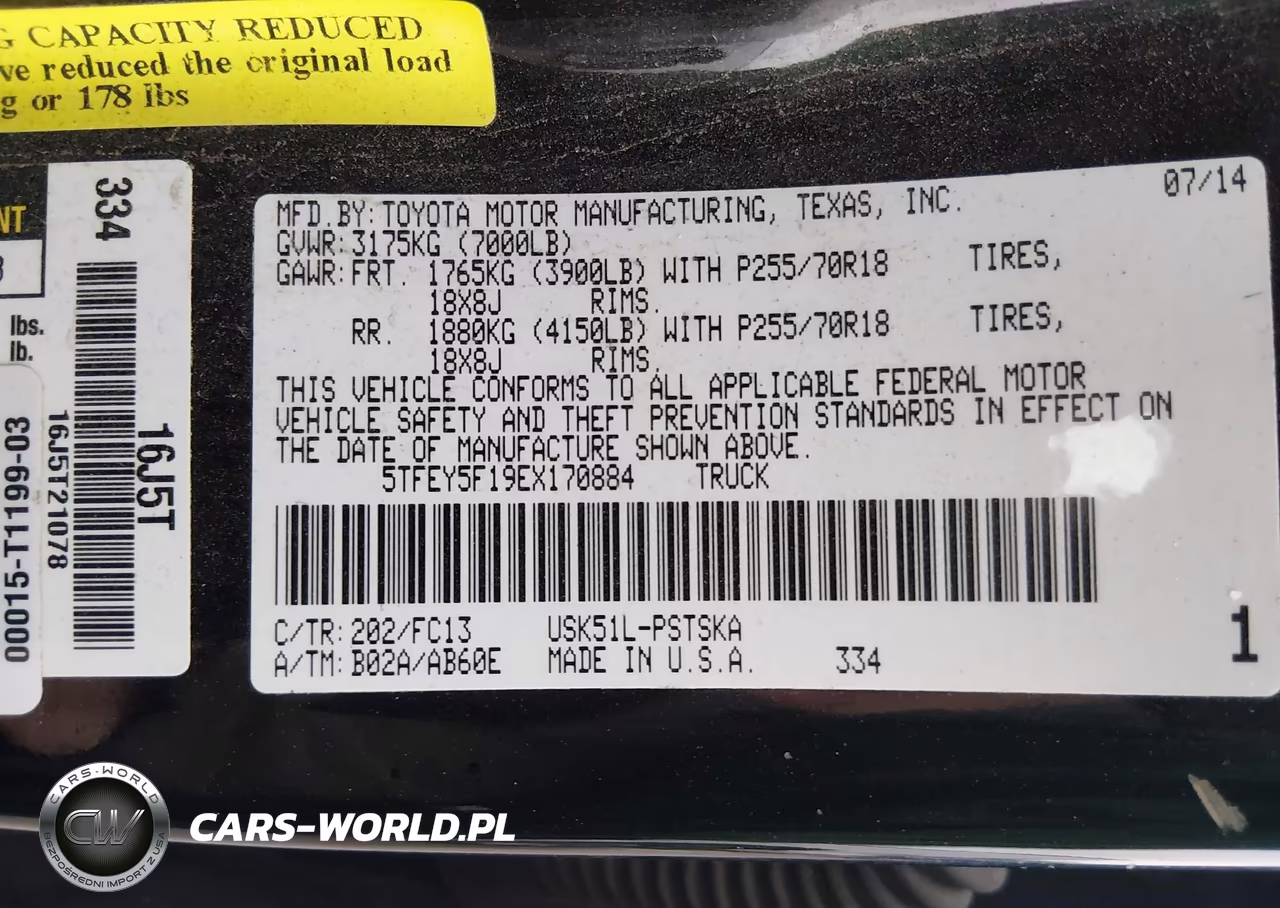 2014 Toyota Tundra Sr5 5.7L V8 VIN:5TFEY5F19EX170884 - 9