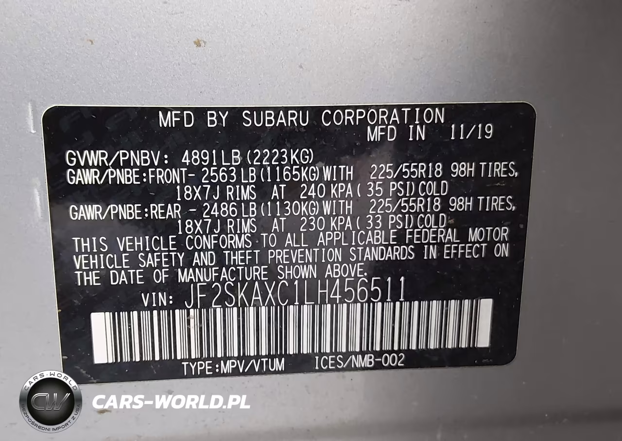 2020 Subaru Forester Touring VIN:JF2SKAXC1LH456511 - 9