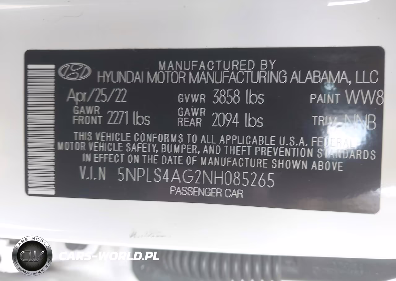 2022 Hyundai Elantra Sel VIN:5NPLS4AG2NH085265 - 9