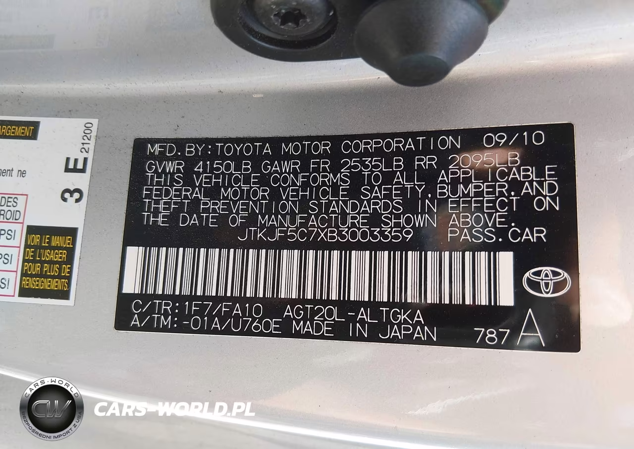 2011 Scion Tc VIN:JTKJF5C7XB3003359 - 9