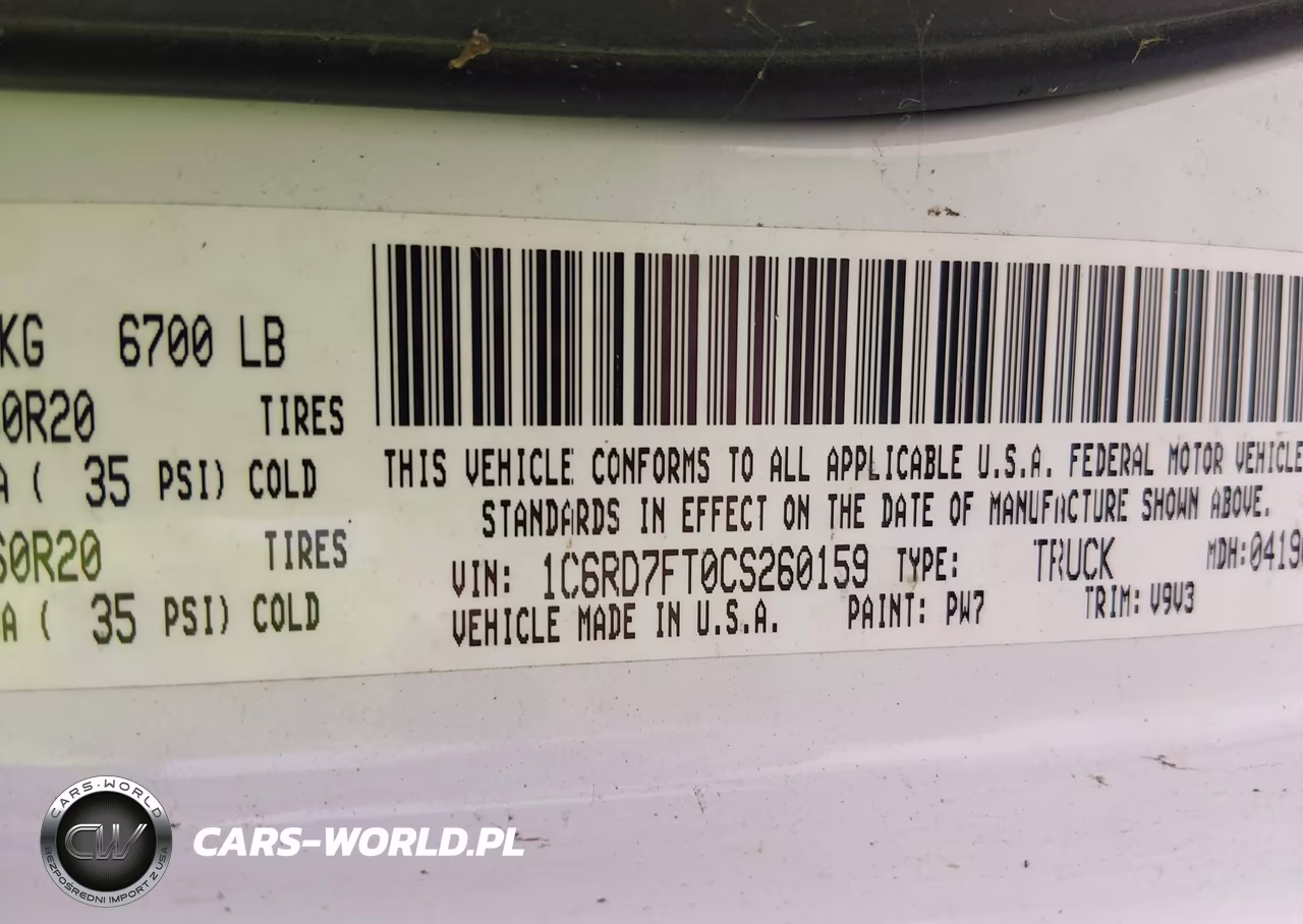 2012 Ram 1500 St VIN:1C6RD7FT0CS260159 - 9