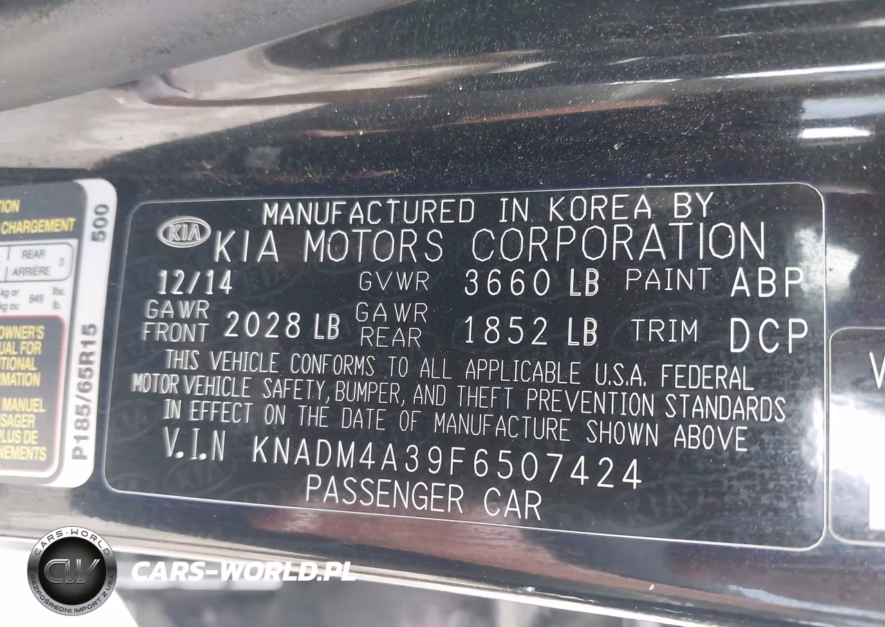 2015 Kia Rio Lx VIN:KNADM4A39F6507424 - 9