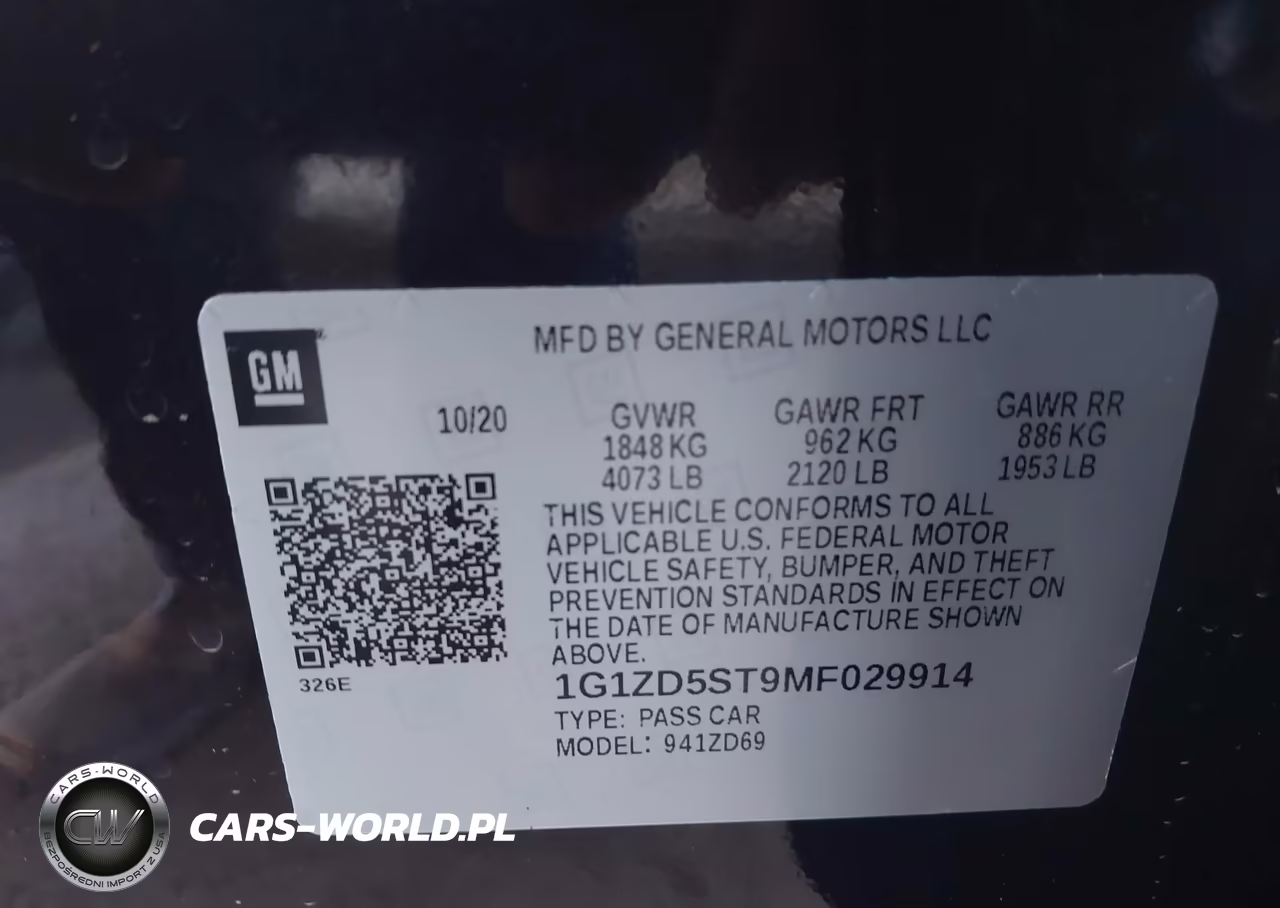 2021 Chevrolet Malibu Fwd Lt VIN:1G1ZD5ST9MF029914 - 9