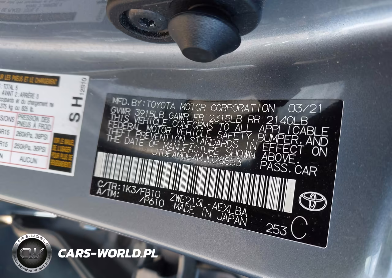 2021 Toyota Corolla Hybrid Le VIN:JTDEAMDE4MJ028853 - 11