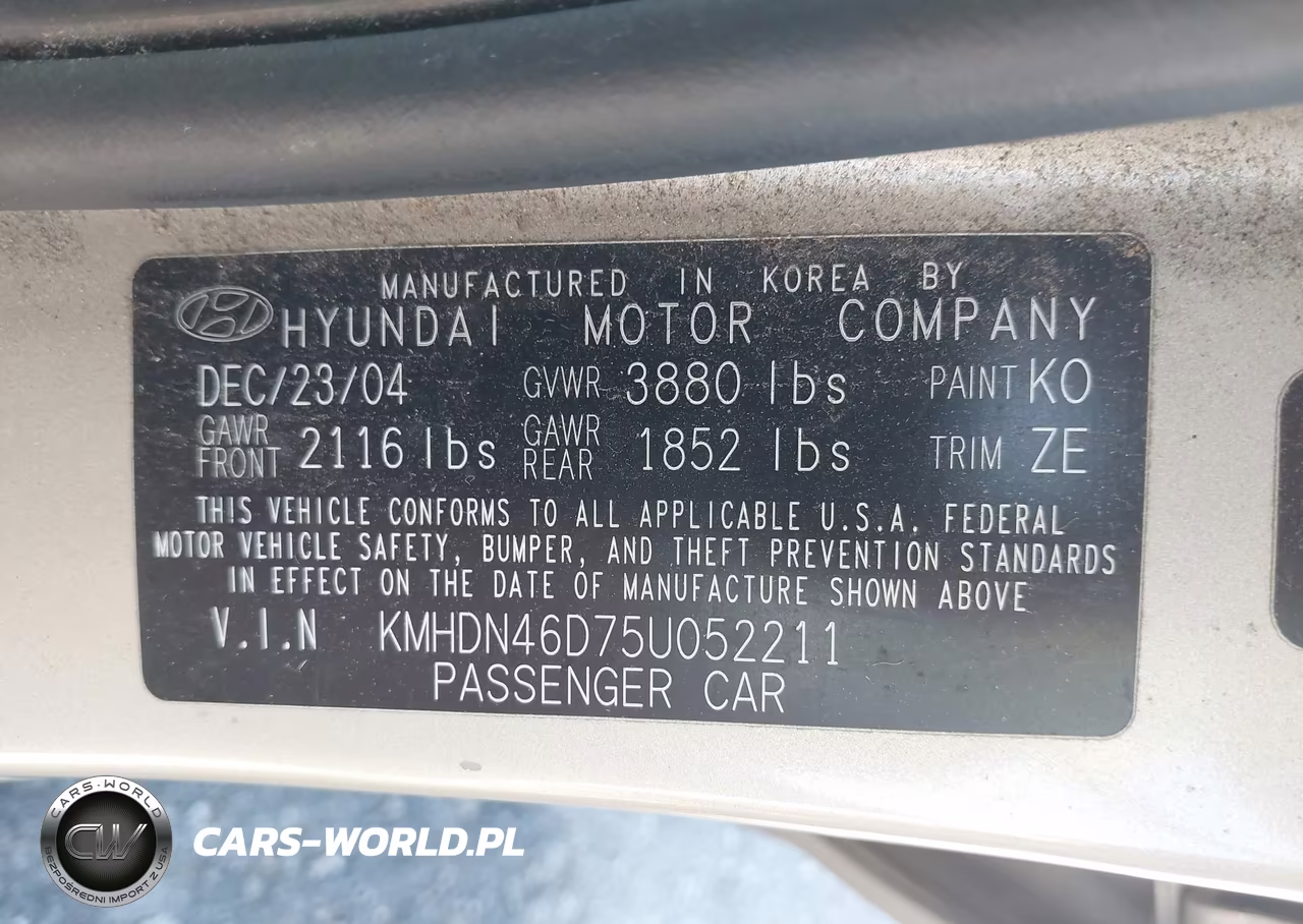 2005 Hyundai Elantra Gls-Gt VIN:KMHDN46D75U052211 - 9