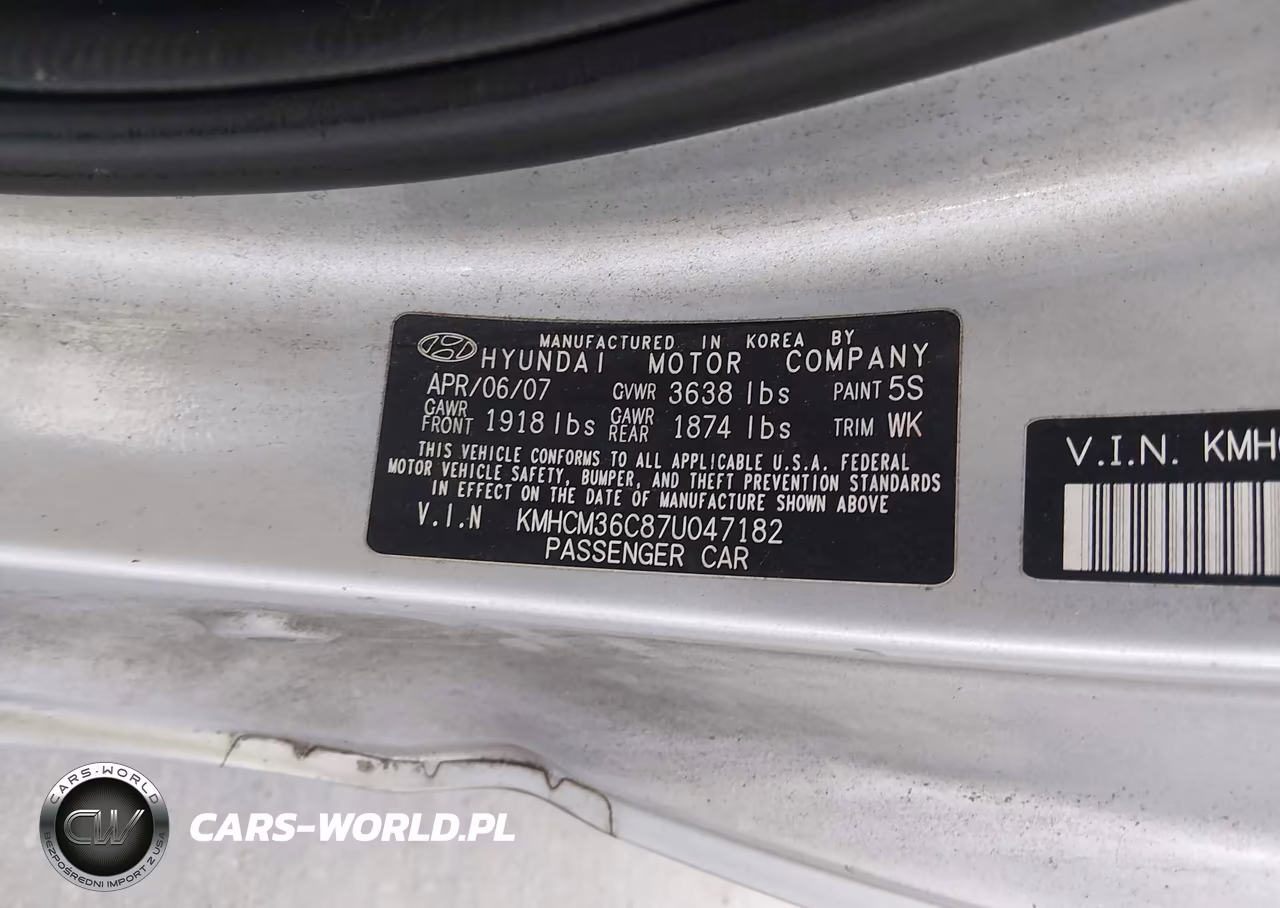 2007 Hyundai Accent Gs VIN:KMHCM36C87U047182 - 9