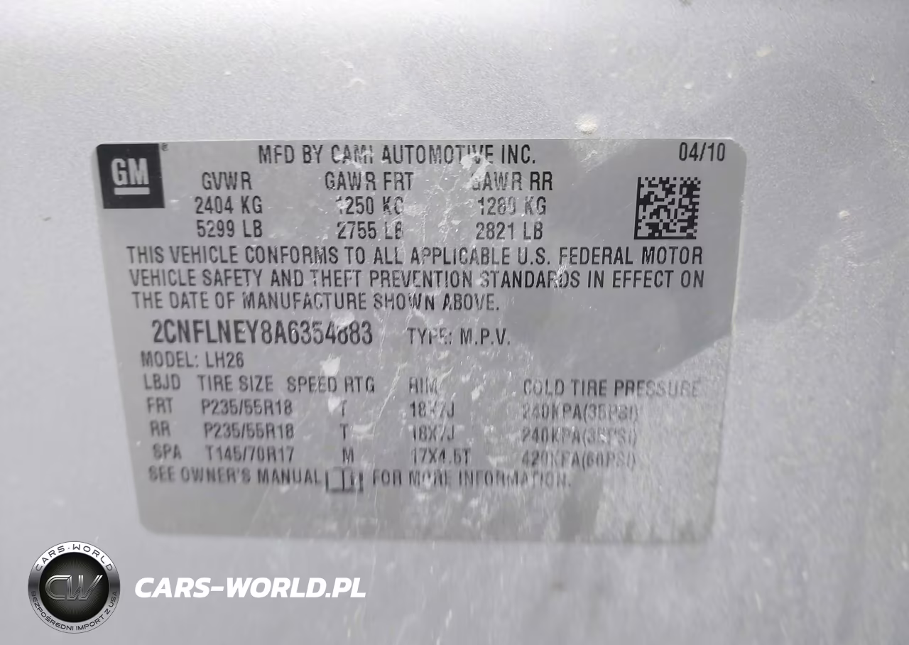 2010 Chevrolet Equinox Lt VIN:2CNFLNEY8A6354883 - 9