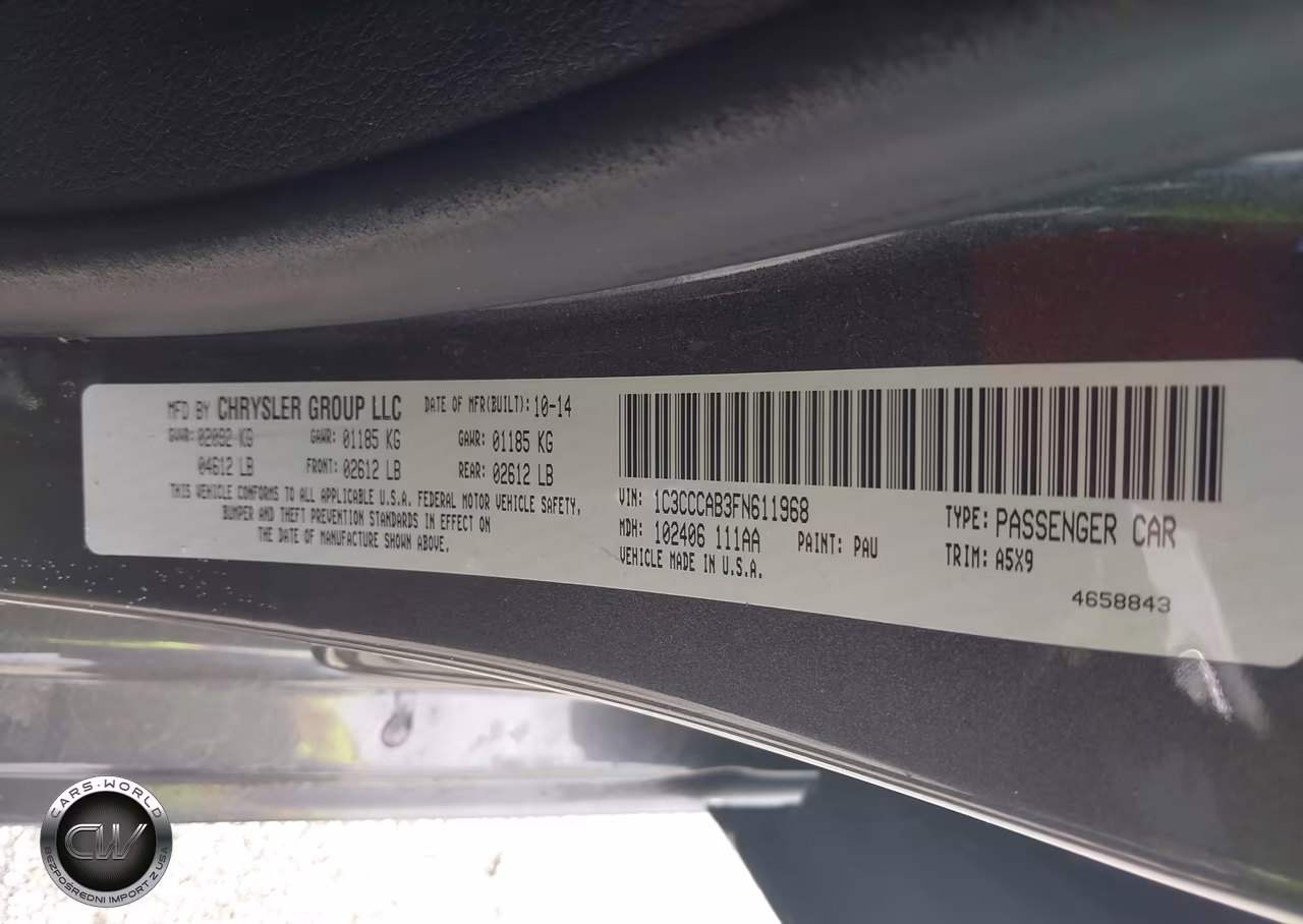 2015 Chrysler 200 Limited VIN:1C3CCCAB3FN611968 - 9