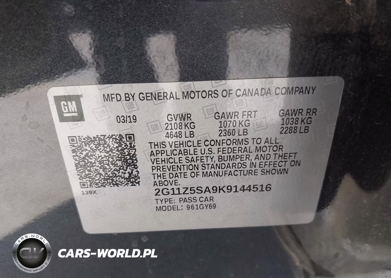 2019 Chevrolet Impala Lt VIN:2G11Z5SA9K9144516 - 9
