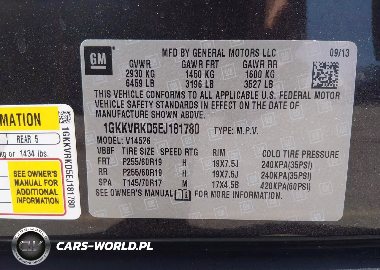 2014 GMC Acadia Slt-1 VIN:1GKKVRKD5EJ181780 - 9