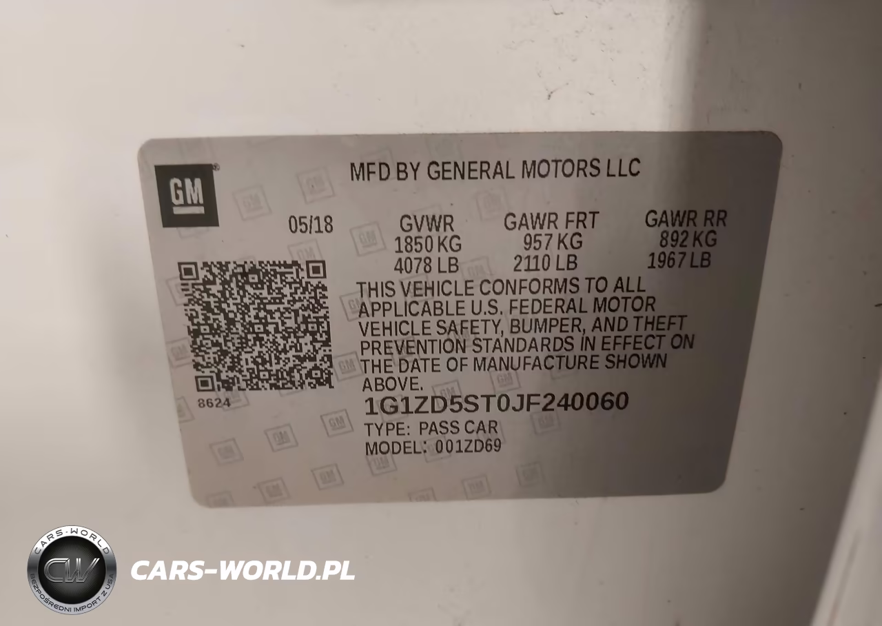 2018 Chevrolet Malibu Lt VIN:1G1ZD5ST0JF240060 - 9
