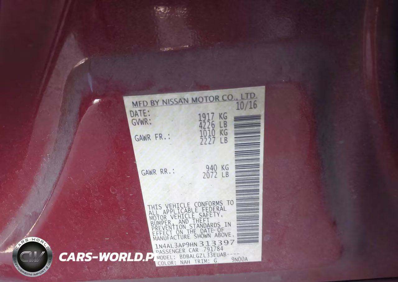 2017 Nissan Altima 2.5 S VIN:1N4AL3AP9HN313397 - 9