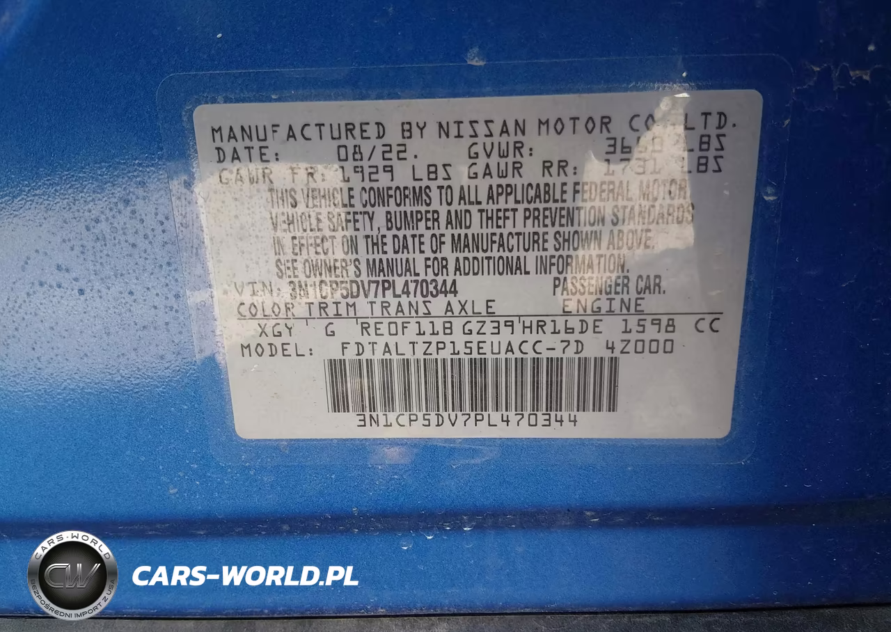 2023 Nissan Kicks Sr Xtronic Cvt VIN:3N1CP5DV7PL470344 - 9
