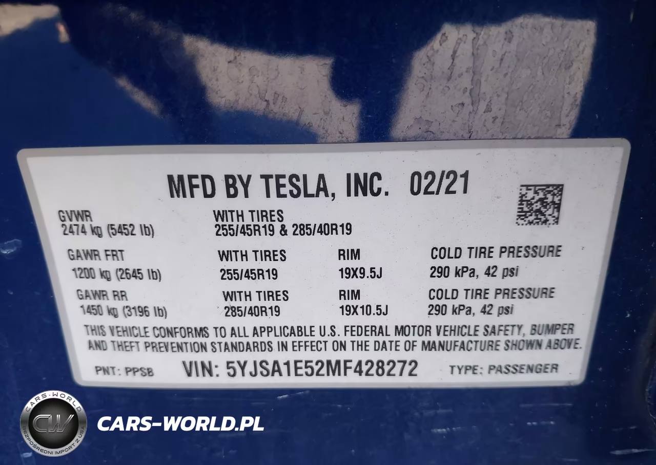 2021 Tesla Model S Long Range Dual Motor All-Wheel Drive VIN:5YJSA1E52MF428272 - 9