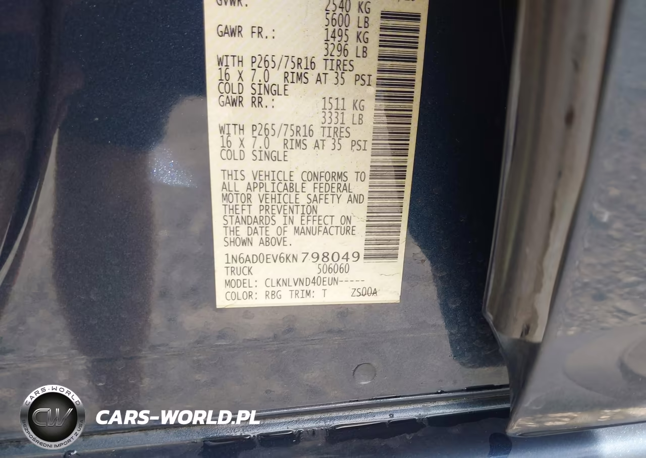 2019 Nissan Frontier Pro-4X VIN:1N6AD0EV6KN798049 - 9
