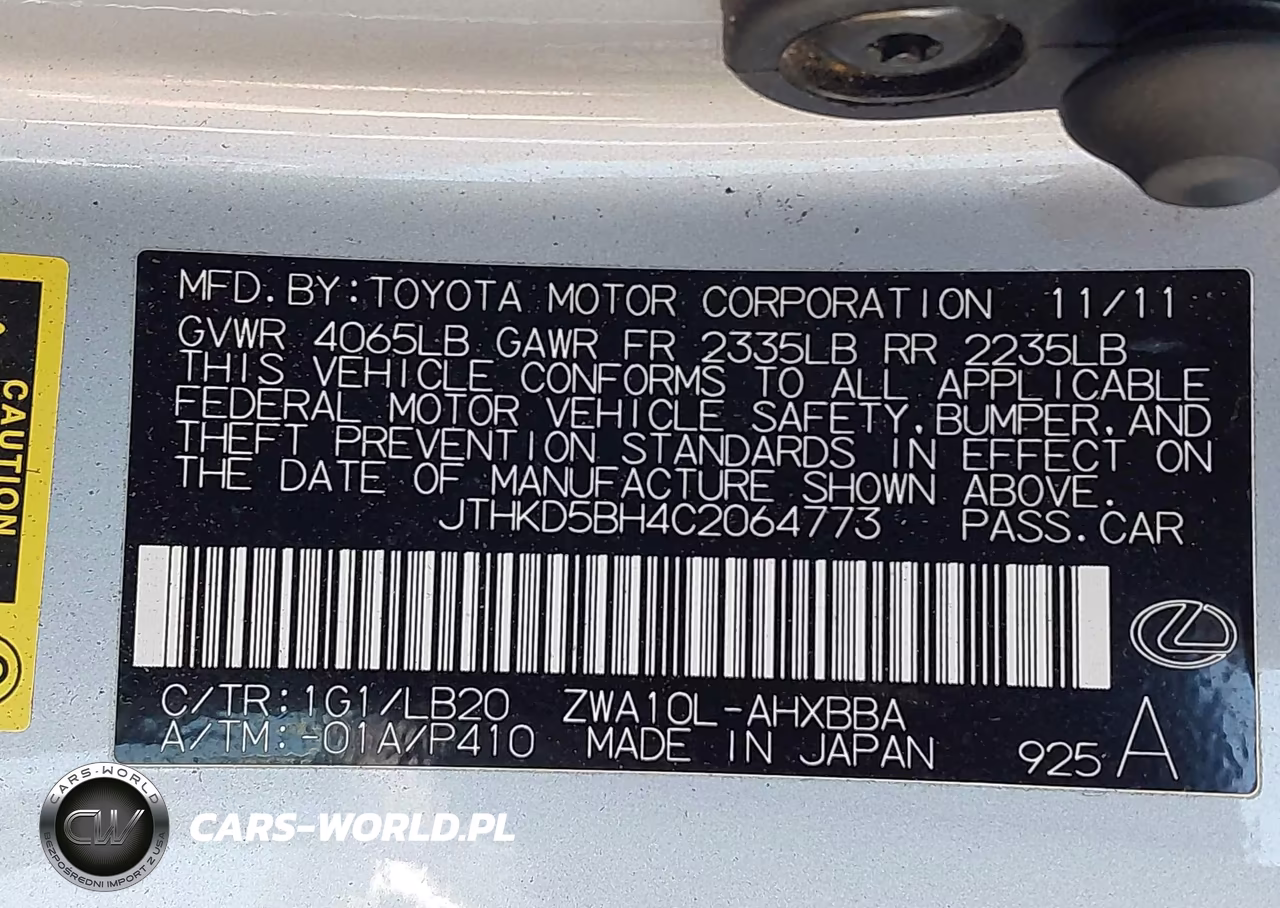 2012 Lexus Ct 200H Premium VIN:JTHKD5BH4C2064773 - 9
