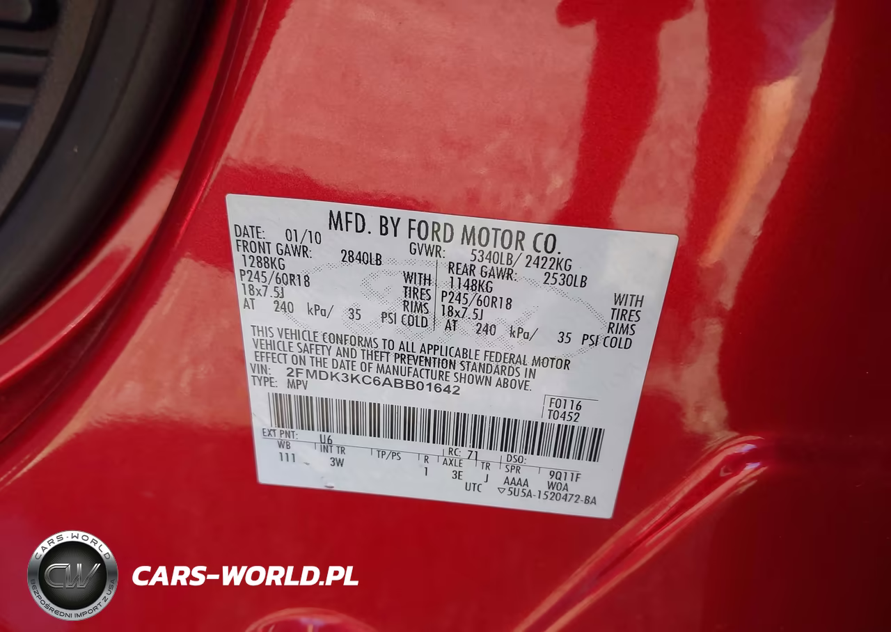 2010 Ford Edge Limited VIN:2FMDK3KC6ABB01642 - 9