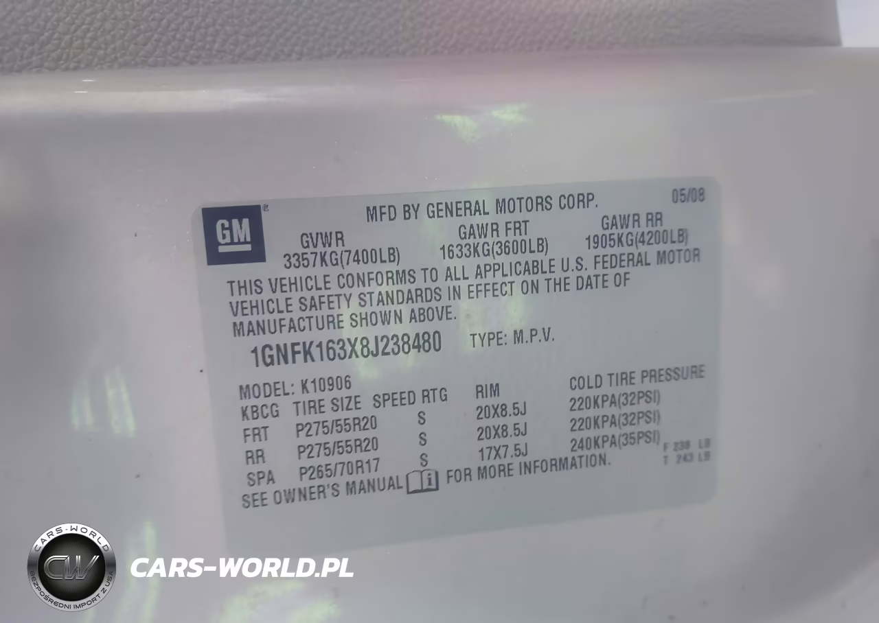 2008 Chevrolet Suburban 1500 Lt VIN:1GNFK163X8J238480 - 9