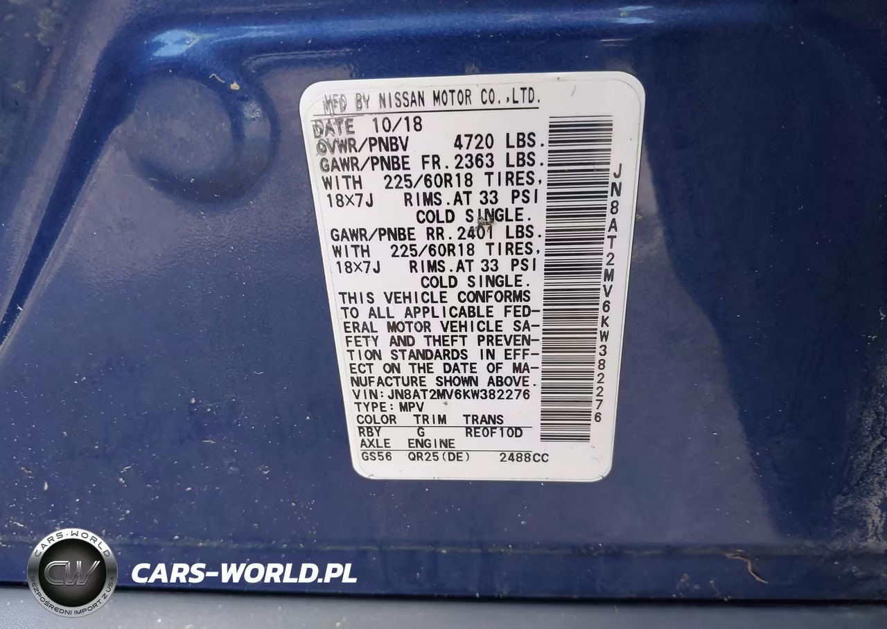 2019 Nissan Rogue Sv VIN:JN8AT2MV6KW382276 - 9