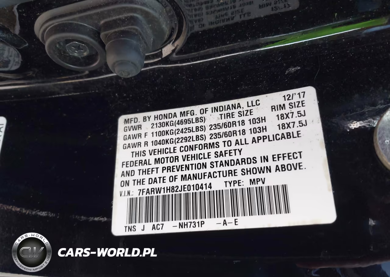2018 Honda Cr-V Ex-L-Ex-L Navi VIN:7FARW1H82JE010414 - 9