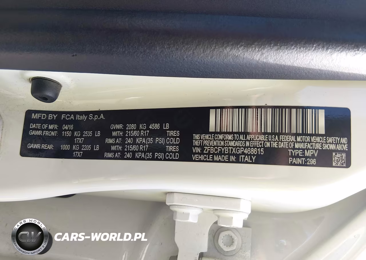 2016 Fiat 500X Easy VIN:ZFBCFYBTXGP468615 - 9