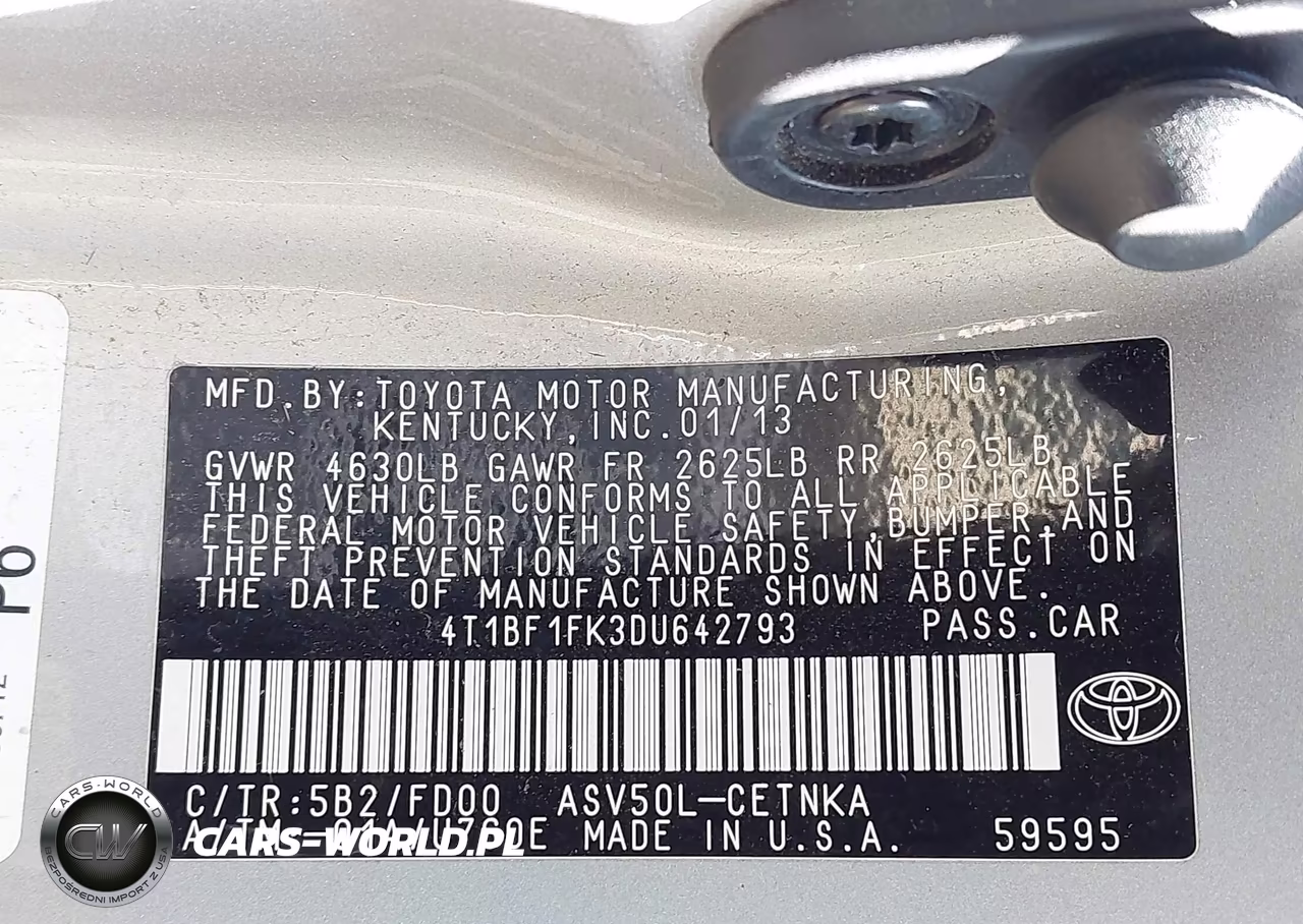 2013 Toyota Camry Le VIN:4T1BF1FK3DU642793 - 9