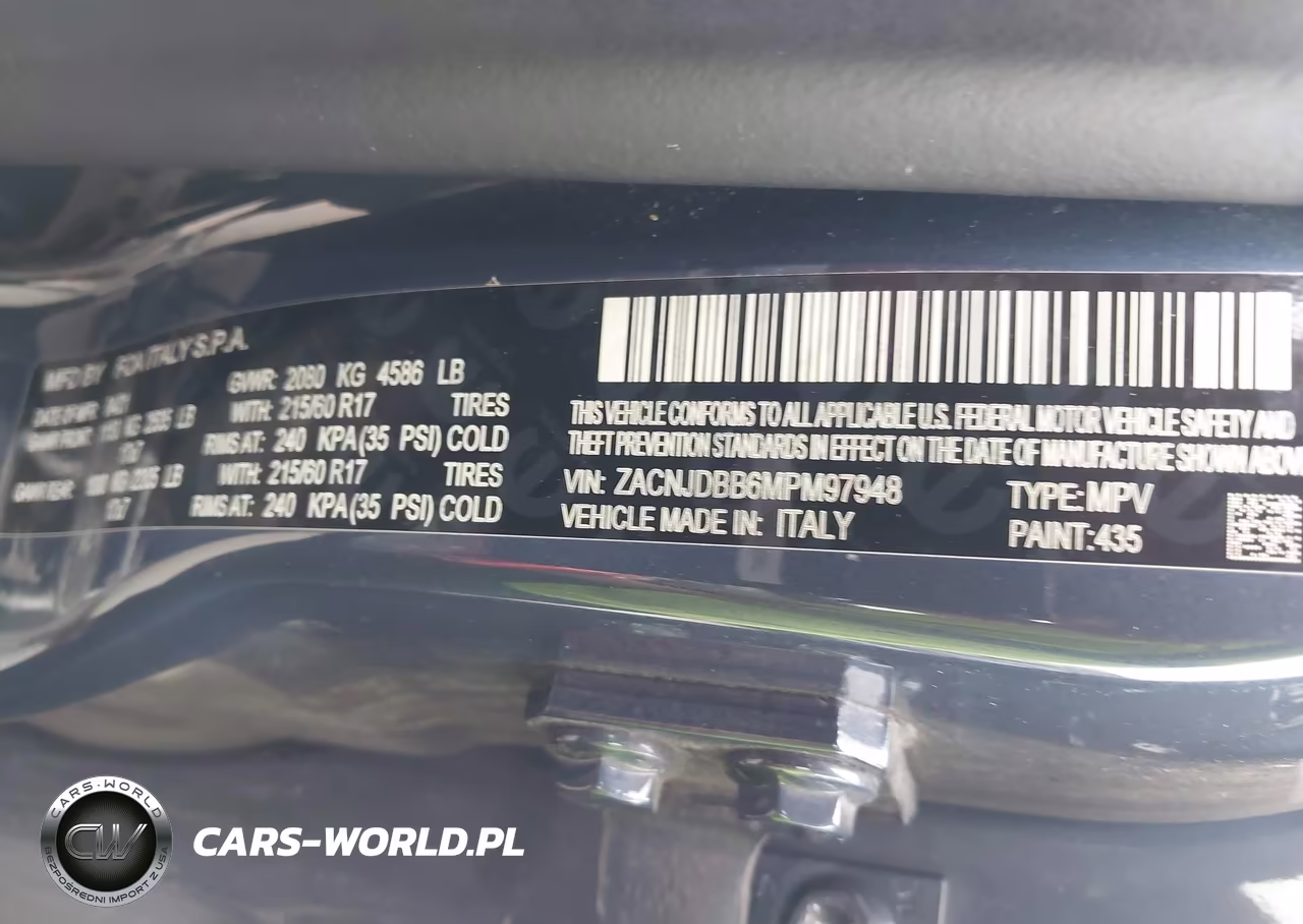 2021 Jeep Renegade Latitude 4X4 VIN:ZACNJDBB6MPM97948 - 9