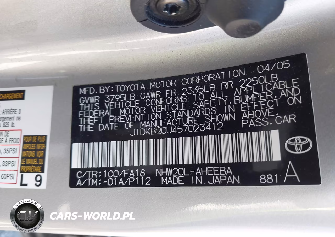 2005 Toyota Prius VIN:JTDKB20U457023412 - 9