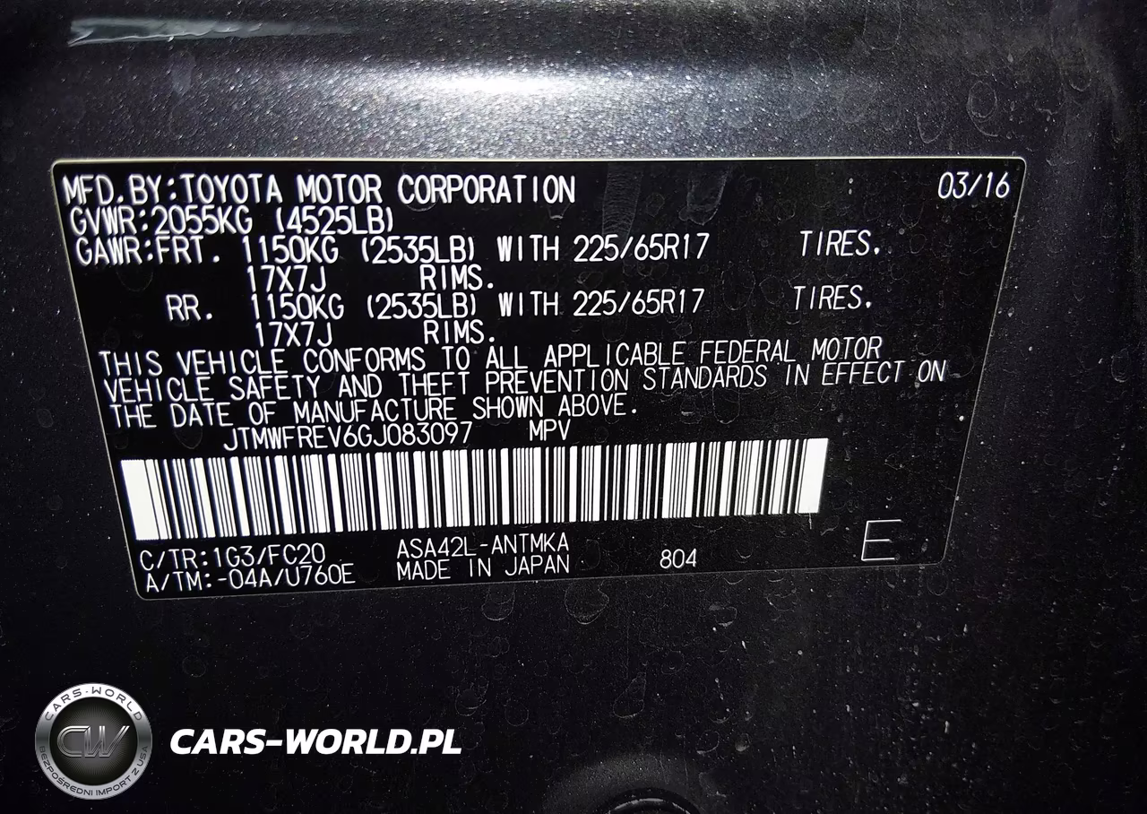 2016 Toyota Rav4 Xle VIN:JTMWFREV6GJ083097 - 9