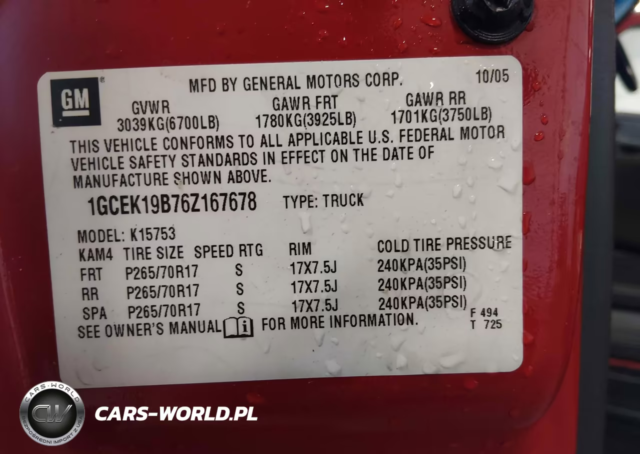 2006 Chevrolet Silverado 1500 Lt1 VIN:1GCEK19B76Z167678 - 9