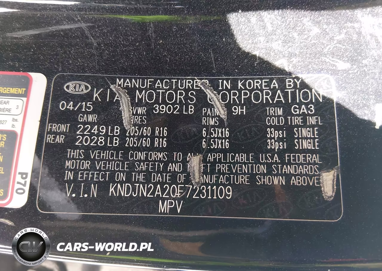 2015 Kia Soul VIN:KNDJN2A20F7231109 - 9