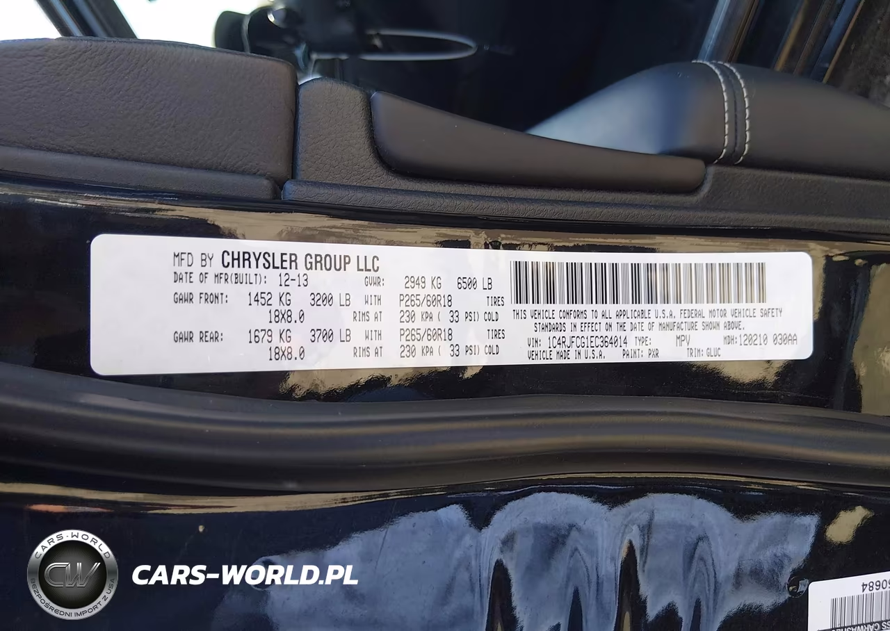 2014 Jeep Grand Cherokee Overland VIN:1C4RJFCG1EC364014 - 9