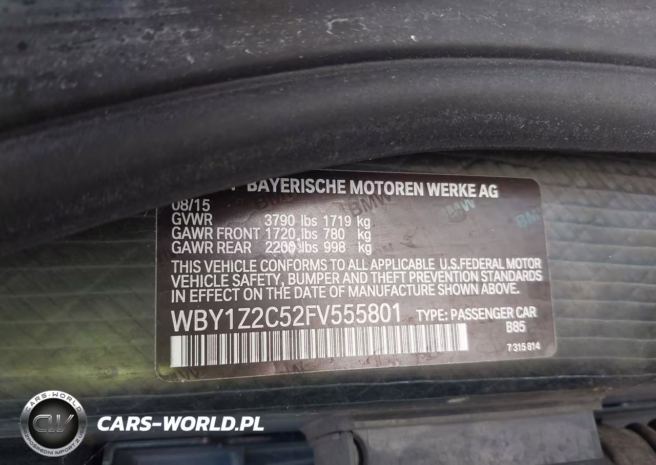 2015 BMW I3 VIN:WBY1Z2C52FV555801 - 9
