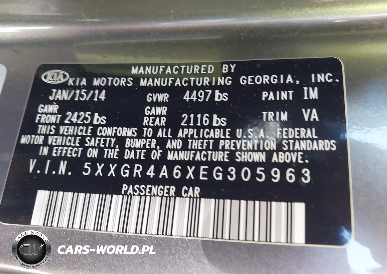 2014 Kia Optima Sx Turbo VIN:5XXGR4A6XEG305963 - 9