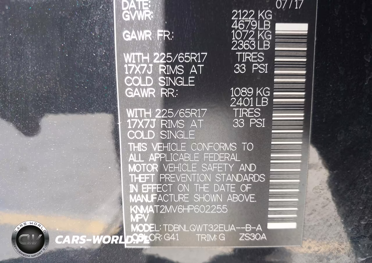 2017 Nissan Rogue Sv VIN:KNMAT2MV6HP602255 - 9