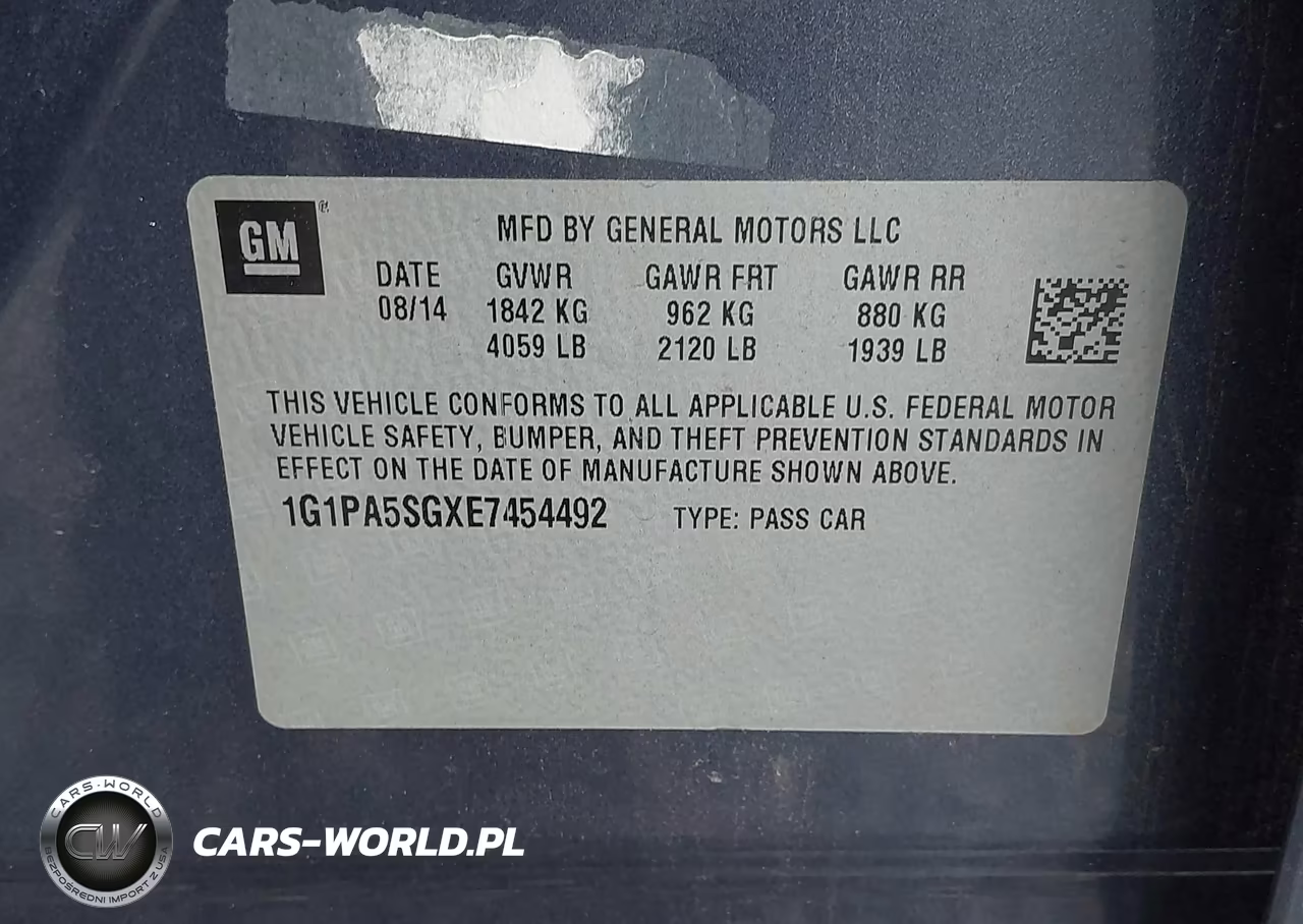 2014 Chevrolet Cruze Ls Auto VIN:1G1PA5SGXE7454492 - 9