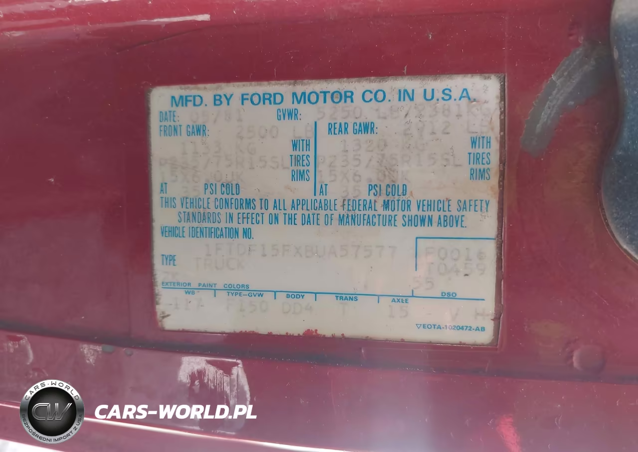 1981 Ford F150 VIN:1FTDF15FXBUA57577 - 9