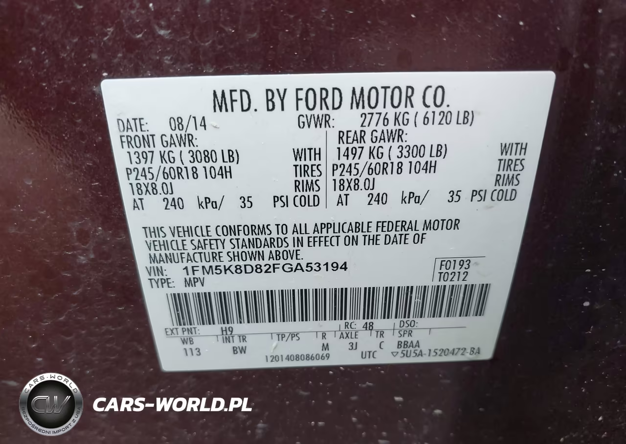 2015 Ford Explorer Xlt VIN:1FM5K8D82FGA53194 - 9