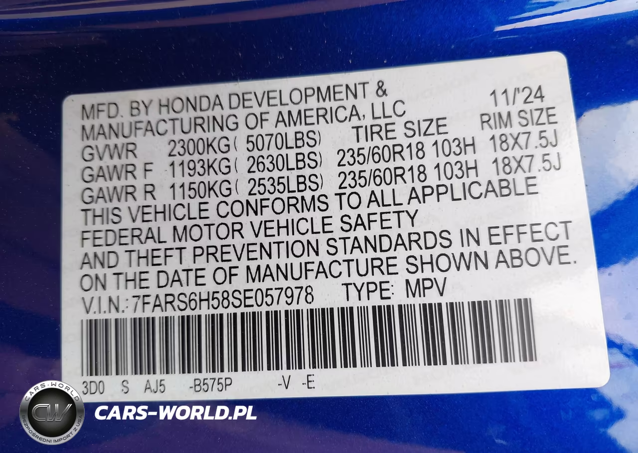 2025 Honda Cr-V Hybrid Sport VIN:7FARS6H58SE057978 - 9