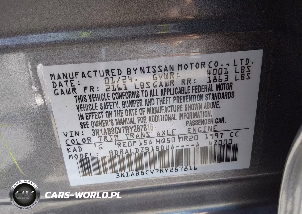 2024 Nissan Sentra Sv Xtronic Cvt VIN:3N1AB8CV7RY287816 - 9
